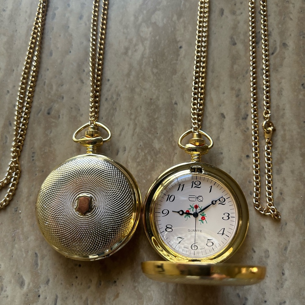 EKO Necklace pocket watch with Japan comes with chain-keeps perfect time